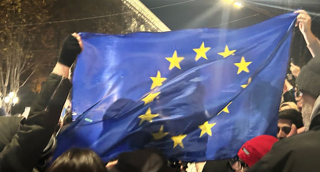 “სანქცია! სანქცია!” – სკანდირებენ აქციაზე