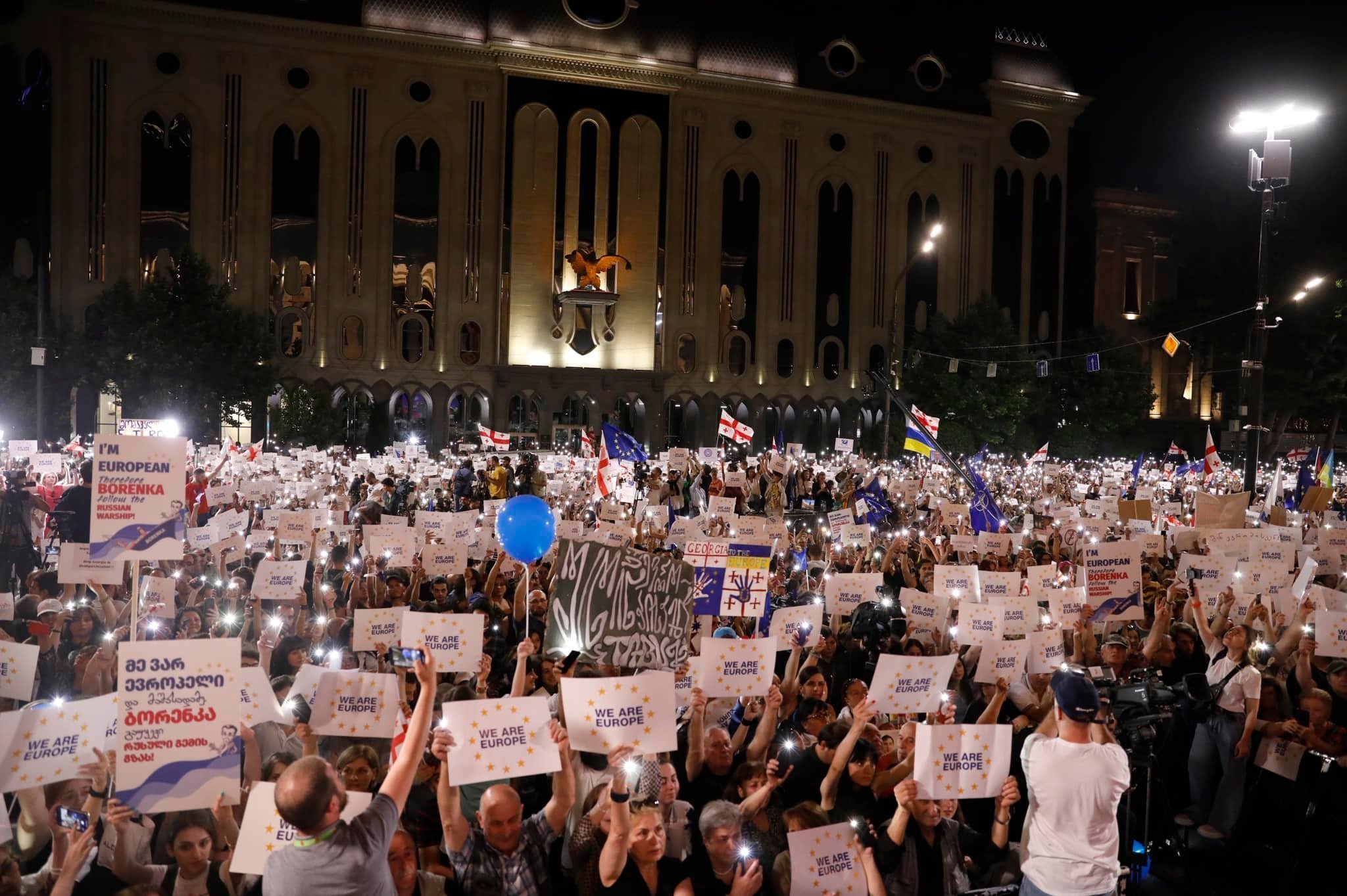 Tens of Thousands Rally in Tbilisi to Defend European Future