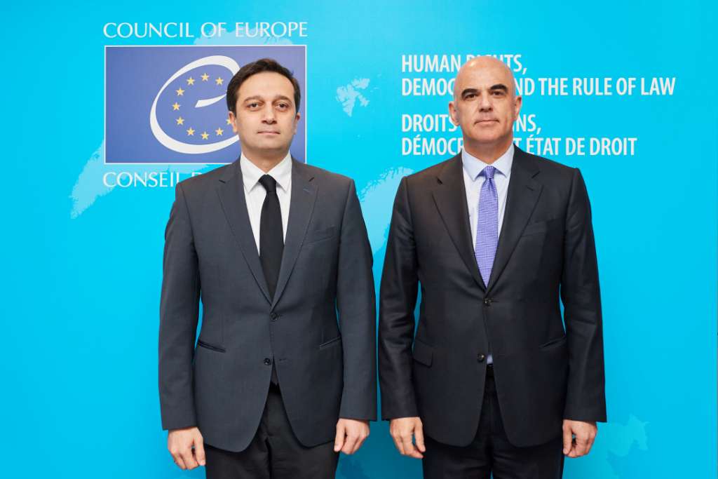 Public Defender Levan Ioseliani Meets Council of Europe’s Secretary General