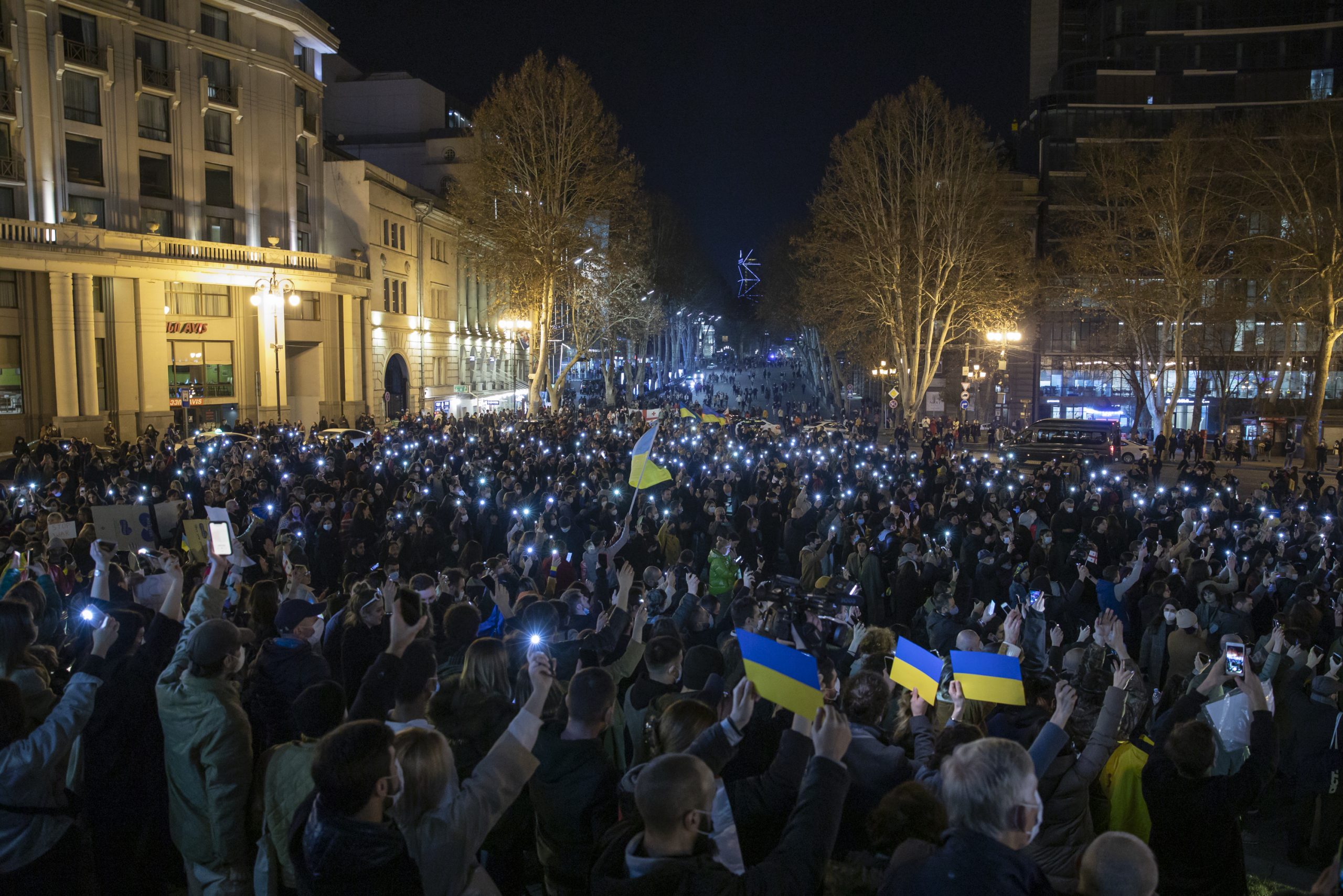 In Photos: Georgians March for Ukraine