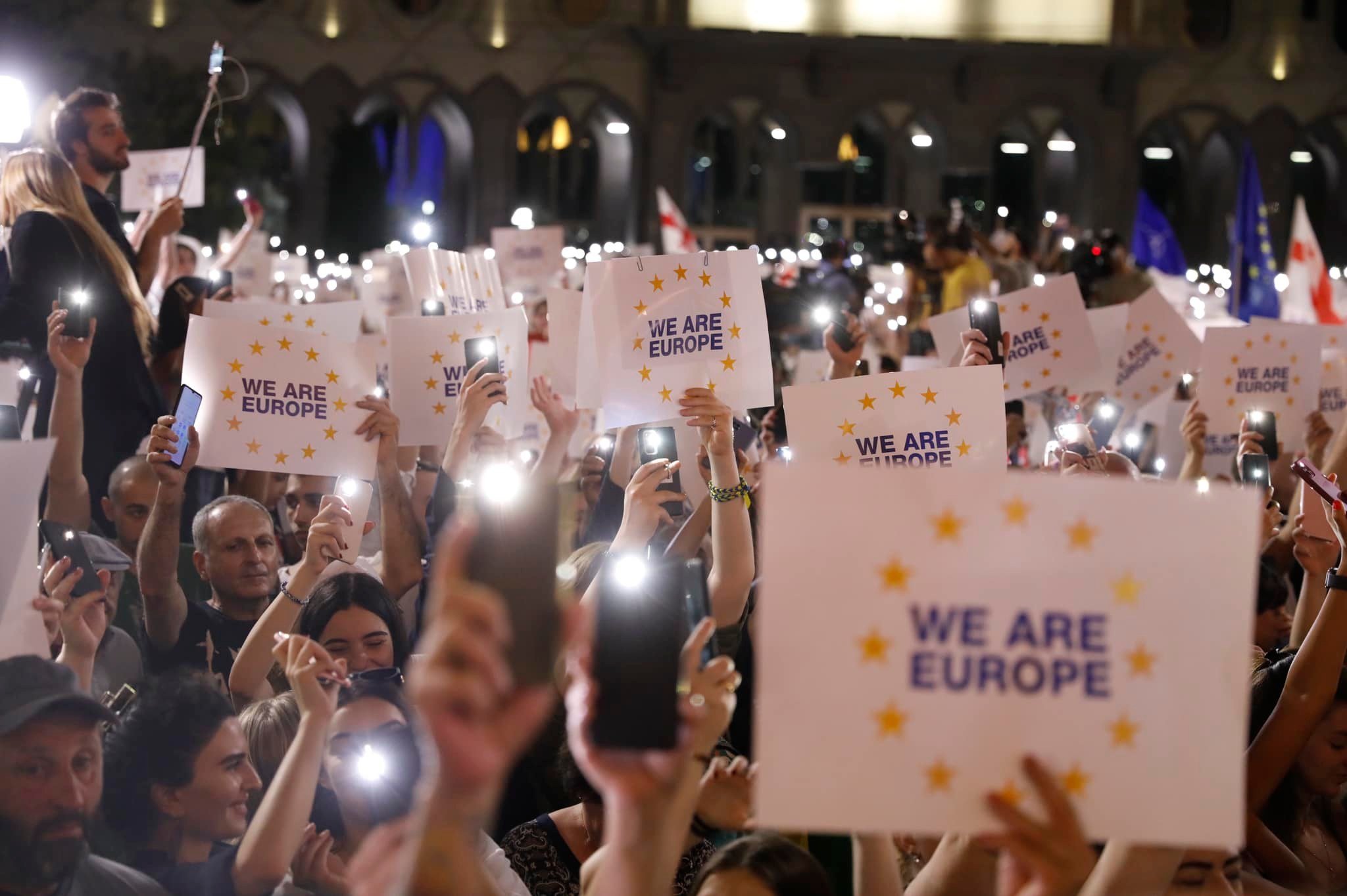 In Photos | Massive Pro-EU Rally in Tbilisi