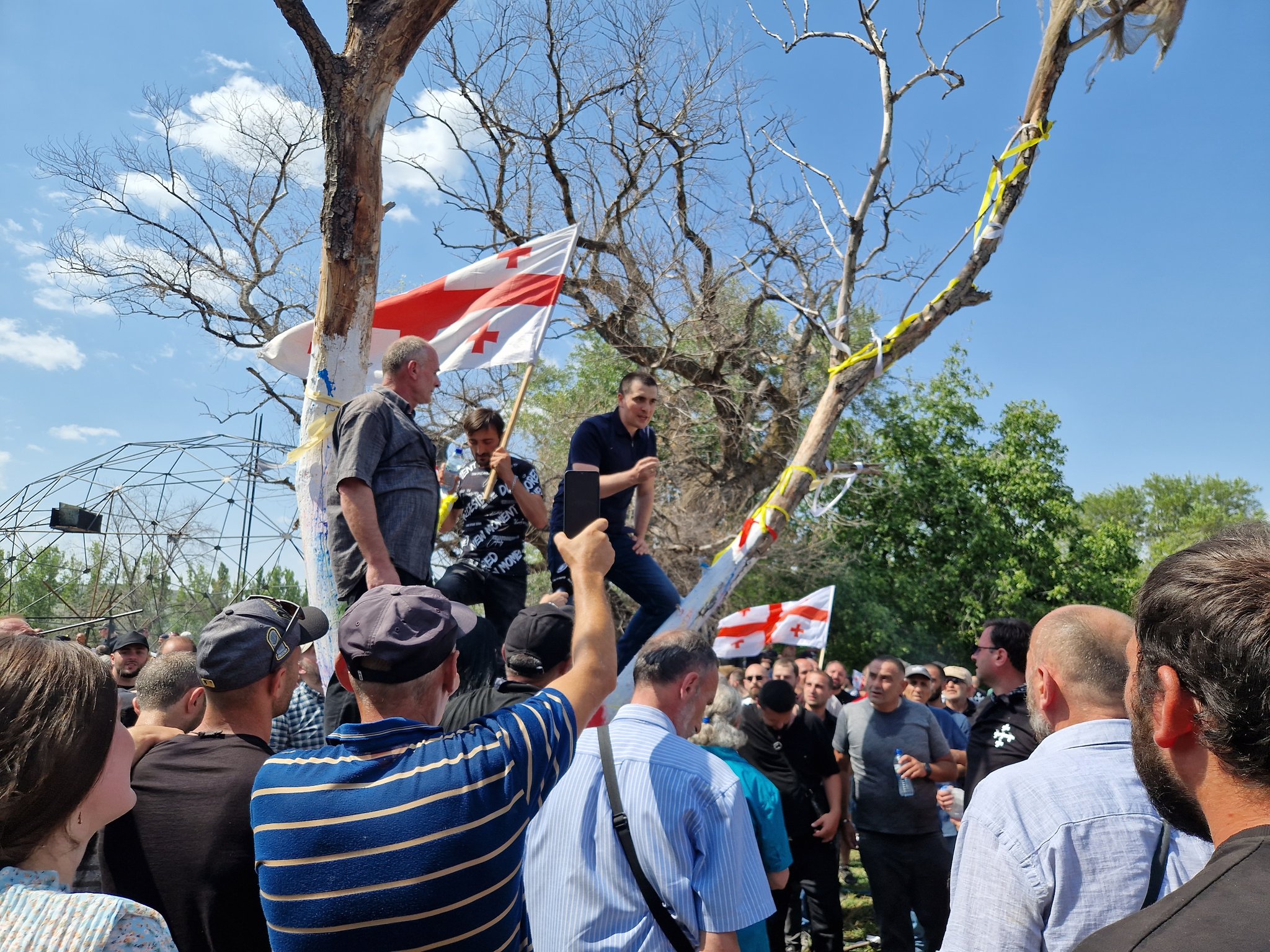 Police Stands by as Far-Right Groups Attack Tbilisi Pride Festival