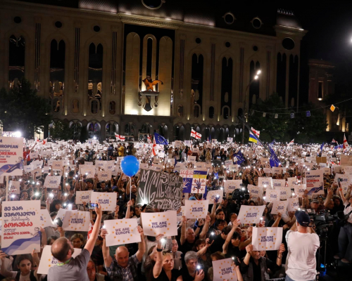 Tens of Thousands Rally in Tbilisi to Defend European Future