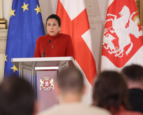 President Zurabishvili Complains of Pressure over Saakashvili’s Pardon
