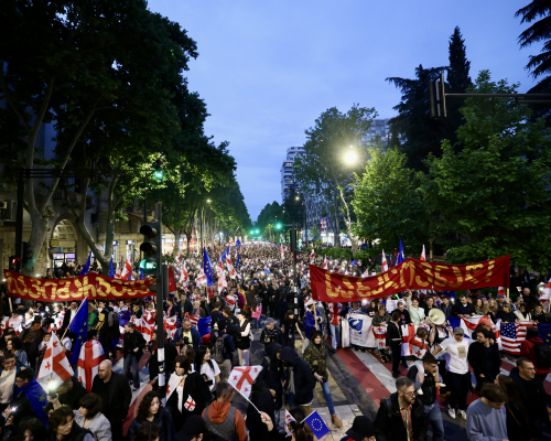Photo Story | Protesters Reenact First Independence Day March, Rally Against Agents’ Law